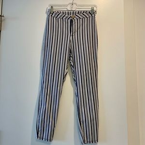 LA Hearts blue and white striped pants